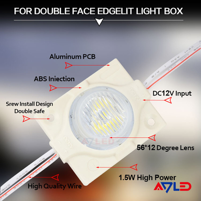 Il modulo di IP67 LED accende il doppio chip laterale di volt 3030 SMD LED di Lightbox Dimmable 12 di Lit del bordo