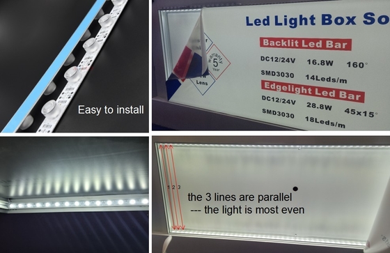 LED a doppio lato SEG Fabbric Light Box Edge Lit LED Bar