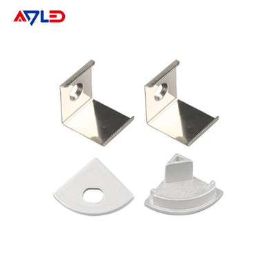 Profili di strisce a LED Canale diffusore di luce di angolo Canale di estrusione LED Profilo di alluminio per strisce a LED