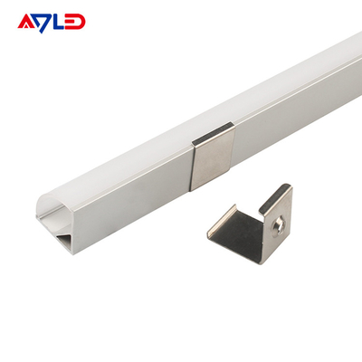 Profili di strisce a LED Canale diffusore di luce di angolo Canale di estrusione LED Profilo di alluminio per strisce a LED