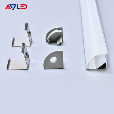 16*16mm Profilo di superficie di alluminio anodizzato ad estrusione a led a LED appeso a un angolo