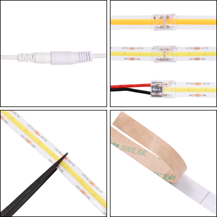 UL Flessibile LED Strip Famous Chip 24V Ultra Thin Silicone 10mm PCB board IP20 528 lampade a led