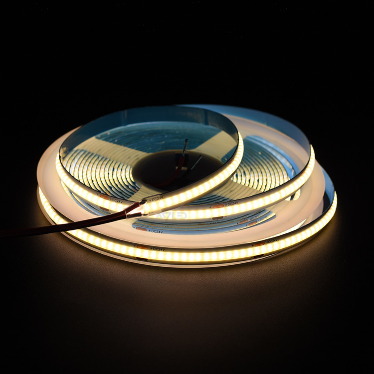 COB Strip Light 320leds Reel-to-Reel DC24V 3000K Temperatura del colore IP20 Valutazione con UL elencato Luminosità e impeccabilità