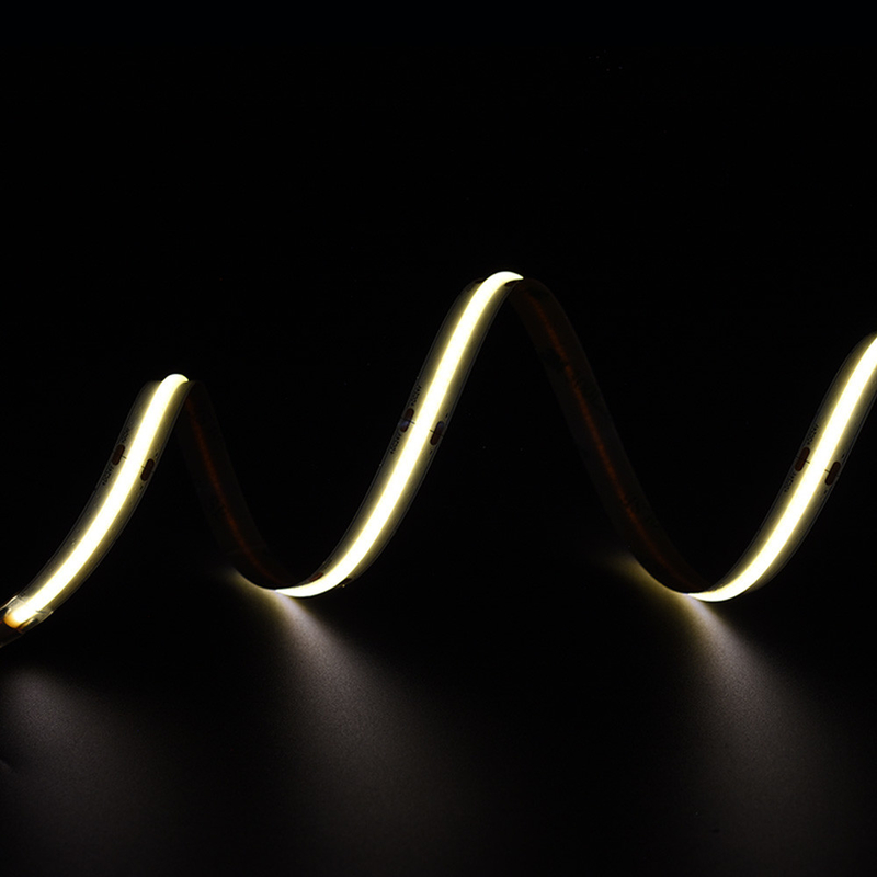 Super luminoso 528 LED/M COB LED Strip 12V 24V 10MM senza macchia Giallo COB/FOB Strip Light
