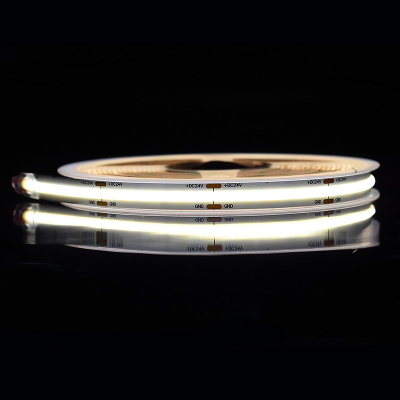 Striscia LED COB con 528 chip larghezza 8 mm e 3000k 4000k e 6500k opzioni di colore per cartellone delle tende