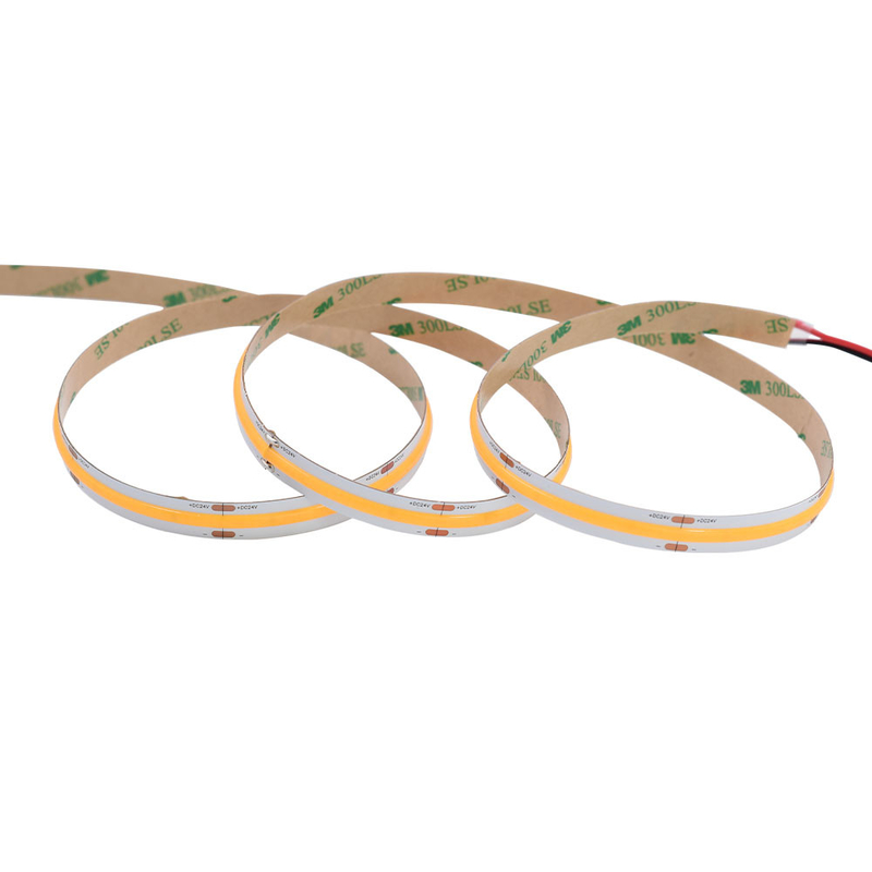 Alta luminosità Alta CRI (90-98) Striscia COB con 528 LED per metro, larghezza 10 mm, luce a nastro a LED DC24V