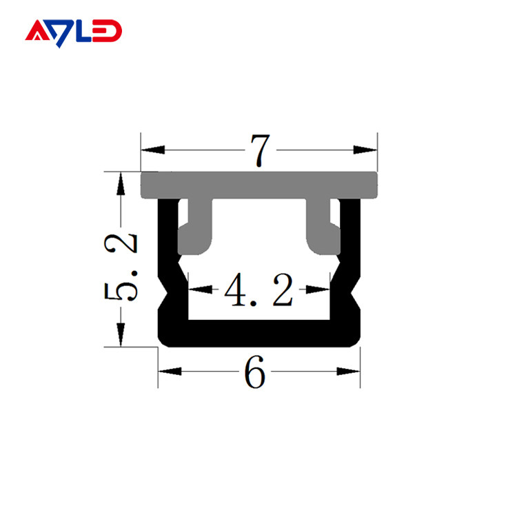 1m 2m 3m ADP-0606 Profili in alluminio per strisce di illuminazione a led