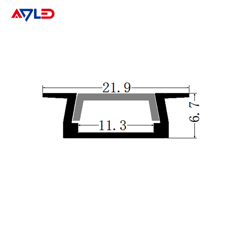 11 mm pcs borad 15,8 * 6,7 mm Led Strip Light Profilo di alluminio facile installazione Led alluminio